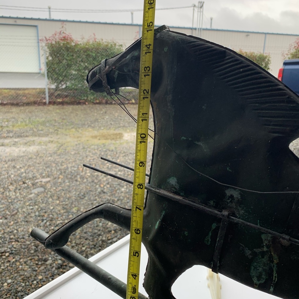 Authentic copper Sulky Rider Weather Vane - Picture 10 of 14